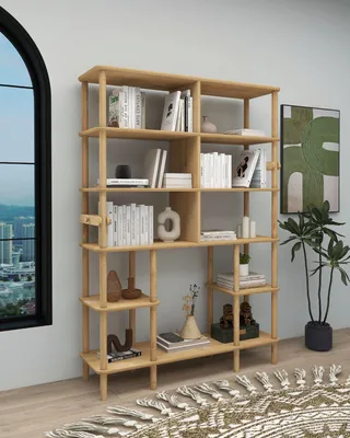 Obrázok produktu pre Skye Decor, kvalitná knižnica z dubového dreva, rozmer 120x174x30 cm, 100% MDF, hrúbka 18 mm