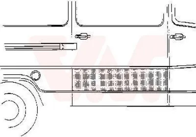Produktbild von VAN WEZEL 3080174 Autotür Reparaturblech äusserer Teil unterer Teil Links Rechts passend für MERCEDES-BENZ VIANO (W639) VITO Bus (W639)