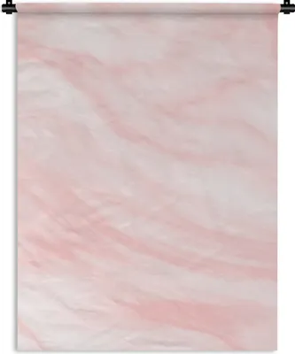 Produktbild von MuchoWow® Wandteppich Wandbehang Marmor - Rosa - Weiß - Luxus - Marmoroptik 90x120 cm Tapisserie Dekoration Wandtuch - Wanddeko