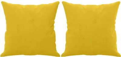 Obrázok produktu pre vidaXL Dekoračný vankúš 2 ks Žltý 40x40 cm Zamatový