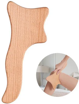 Obrázok produktu pre Drevená škrabka na masáž a lymfodrenáž