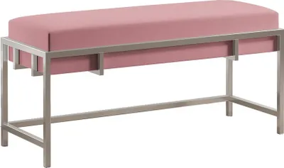 Produktbild von BETTSO Polsterbank LAMO 80 in rosa Stoff - Chromgestell