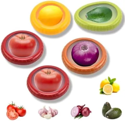 Productafbeelding van PromoHome® 5-delige herbruikbare opbergboxen voor voedsel – Bewaarset voor groenten, fruit en salades