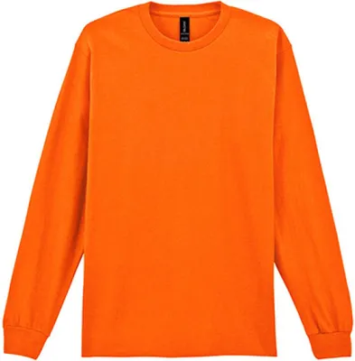 Produktbild von Gildan 2400 | Ultra Baumwolle Long Sleeve Herren T-Shirt - Farbe: Safety Orange - Größe: L