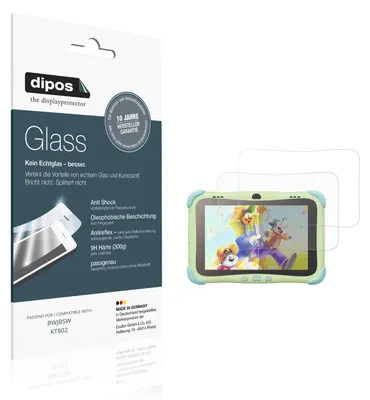 Produktbild von 2x Schutzfolie für BWJBSW KT802 matt - Anti-Shock 9H Folie dipos Glass Kunststoffglas
