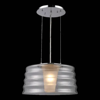 Productafbeelding van CLARITY, 1x E27/40W, chroom/helder glas. Lengte: 350, hoogte: 1200. Fitting: E27, dimbaar