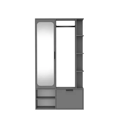 Produktbild von NIVALA-Garderobe für den Flur mit Spiegel und Schuhschrank