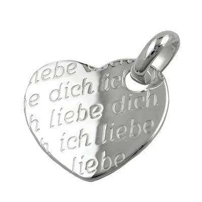 Produktbild von Anhänger 20x22mm Herz -Ich liebe Dich- Silber 925 silber 20x22mm