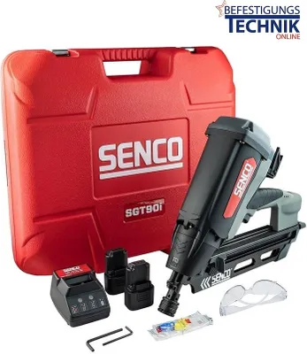 Produktbild von SENCO Gas Nagler SGT90i + 34° Streifennägel 90mm Paslode Tjep GRF34/90