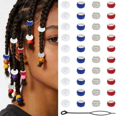 Imagen del producto de Set de 80 perlas de cabello diamante para joyería