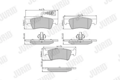 Produktbild von JURID Bremsbeläge Satz Hinten für VW Transporter V Bus (7HB, 7HJ, 7EB, 7EJ, 7EF, 7EG, 7HF, 7EC) 573303J