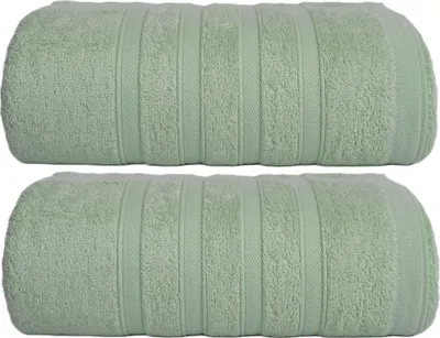 Produktbild von 2er Pack Saunatuch 70x200 cm Baumwolle Weich Soft Frottee Saugfähig Saunatücher, Farbe:mint