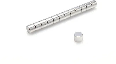 Image de Aimants néodyme 6 x 5 mm 10 pièces mm N38, extrêmement puissants, tableaux magnétiques, réfrigérateurs, tableaux blancs, bricolage