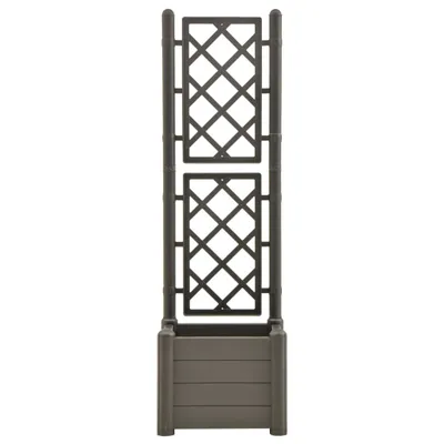 Produktbild von "2026 Aktion"Pflanzkübel/Garten-Hochbeet - CLORIS - Pflanzkasten - mit Spalier 43x43x142 cm PP Anthrazit  - DEMöbel6564210