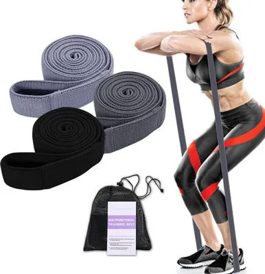 Produktbild von Fitnessbänder Widerstandsbänder lang Stoff Resistance Bands, 3er Set rutschfest Sport Bänder Trainingsbänder Fitness Zuhause Klimmzugband(B)
