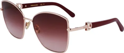 Produktbild von Ferragamo SF312SR Rose gold/wine gradient 60/18/140 Damen Sonnenbrillen
