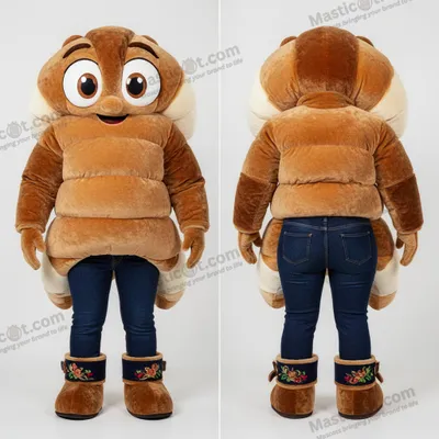 Immagine prodotto di Costume MASTICOT Gonfiabile Morbido a Forma di Cornetto Golden Brown