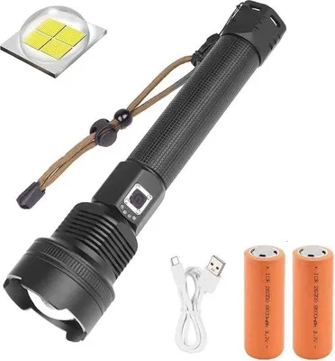 Image de Lampe de poche USB puissante de 30 000 lumens, étanche
