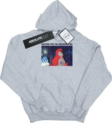 Produktbild von Disney - "The Little Mermaid Waiting For The Weekend" Kapuzenpullover für Mädchen BI5036 (152-158) (Grau)