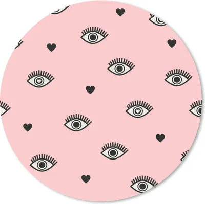Produktbild von MuchoWow® Mauspad Mousepad Mädchen - Augen - Rosa - Muster - Mädchen - Kinder - Kinder 40x40 cm - Mousepads - Maus Mat - Pad - Mausunterlage - Schreibtisch Accessoires