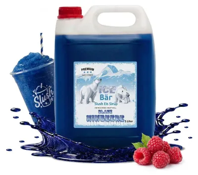 Image de Ice Bär sirop Slush framboise bleue 5 litres 1:5 sans AZO sans glycérine concentré