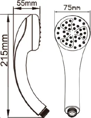 Produktbild von Handdouche 8 cm rund chrom, 1 straal, antikalk