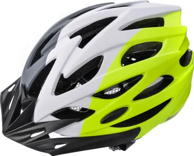 Zdjęcie produktu dla meteor Marven I kask rowerowy mężczyźni kobiety dzieci kask MTB kask rolkowy L 58-61 cm szary / biały / zielony