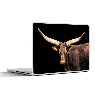 Produktbild von MuchoWow® Laptop Aufkleber Sticker Cover Kuh - Watussi - Hörner 40x30 cm - Laptop Dekoration - Selbstklebend