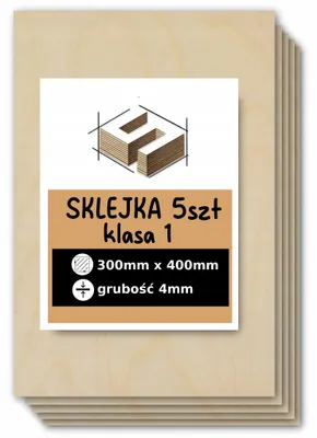 Immagine prodotto di Pannelli rettangolari in compensato di betulla grezzo – taglio e incisione laser, fresatura CNC, modellismo, traforo, pirografia, découpage, pittura e fai da te – qualità 1 – 30 × 40 cm (300 × 400 mm) – 4 mm – 5 pezzi