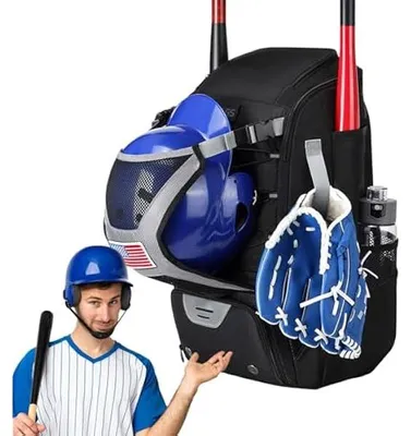 Obrázek produktu pro Taška na baseballové vybavení, voděodolný batoh na baseball a softball, rozměry 53,3 x 35,6 x 22,9 cm, velká kapacita, sportovní taška s přihrádkou na boty, vhodná pro mládež, chlapce a dospělé