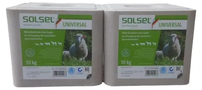 Produktbild von Solsel Universal 2x10kg Mineralstein ohne Kupfer Salzleckstein Leckstein