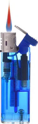 Image de Briquet Transparent Rechargeable Briquet Transparent Rechargeable à Flamme Réglable - Benson
