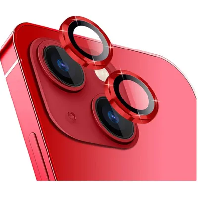 Obrázek produktu pro Pro Apple iPhone 15 / 15 Plus Ochranné sklo objektivu fotoaparátu Hard Glass H9 Red