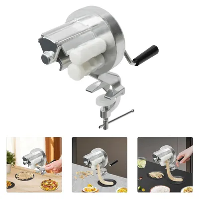 Produktbild von Pastamaschine - Manuelle Gnocchi- und Cavatelli Nudelmaschine - Metallgehäuse - Für Pasta, Nudeln und Spaghetti - Silber