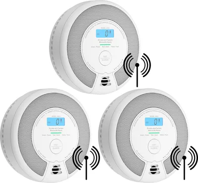 Produktbild von X-Sense SC07-W Drahtlos vernetzbarer Kombimelder 3er Pack – Rauch- und Kohlenmonoxidmelder – 10 Jahre Batterie und 360°-Sensor – Rauch- und CO-Melder