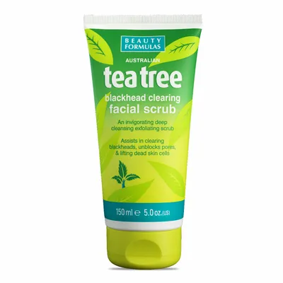 Immagine prodotto di BEAUTY Formulas Tea Tree Scrub esfoliante per i punti neri Scrub detergente per il viso 150 ml
