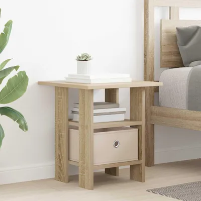 Image de vidaXL Table de chevet en chêne Sonoma 41 x 40 x 45 cm, aggloméré
