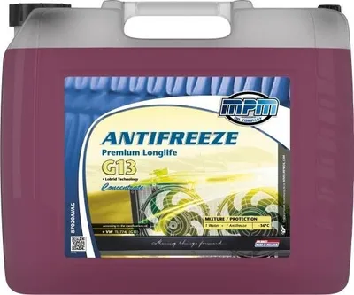 Produktbild von MPM Premium Longlife G13 Kühlmittel Kühlerfrostschutz 20L Rot -36° (50%) -50° (40%) -26° (60%)°C Antifreeze Konzentrat G13