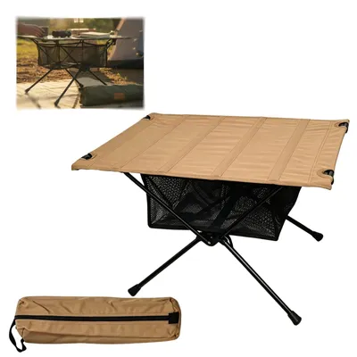 Imagen del producto de Elzusha - Mesa plegable de aluminio para camping, ideal para exteriores