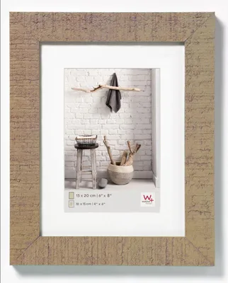 Image de Walther cadre photo en bois HOME beige brun 15x20 cm avec passe-partout 10x15 cm