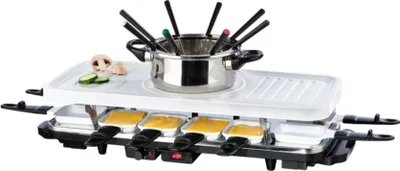 Produktbild von TV Das Original Gourmet Maxx Raclette- und Fondue-Set aus Keramik, 38 teilig - Grillfläche: 37 x 15 cm; 5497