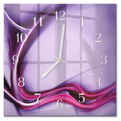 Produktbild von Tulup Glasuhr Wanduhr Küchenuhr Echt-Glas 30x30 cm Modern Dekorativ Geräuschlos Weiße Zeiger - Abstraktion