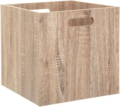 Imagen del producto de Caja de almacenamiento de madera MDF, 30,5 x 30,5 x 30,5 cm, multifuncional, para el hogar