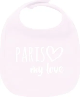 Produktbild von Huuraa Unisex Babylatz Paris my love Geschenk Babypink  Baumwolle Paris Mitbringsel