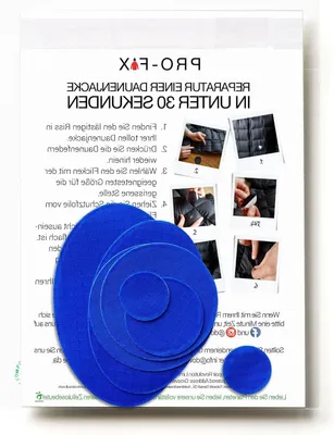 Productafbeelding van Reparatiestickers Jassen - Kledingstickers Waterdicht - Kleding Repareren - Zelfklevend Nylon - 7 Stuks - Blauw