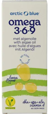 Productafbeelding van Arctic Blue Hennepzaad- En Algenolie Dha, Epa, Ala, Vitamine D (150 ml)
