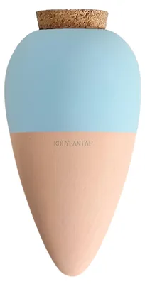 Bewässerungskugel Terrakotta 300 ml, Tonkegel für Topfpflanzen, Blau