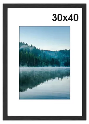 Fotolijst 30x40 cm, schwarz, Holzrahmen, stehend & hängend
