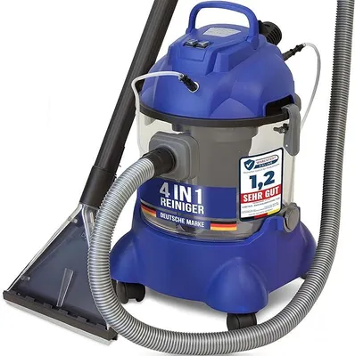 Immagine prodotto di Aspirapolvere umido e secco automatico Hydro 7500-4in1: aspirapolvere umido e secco automatico + pulitore per tappezzeria - 1200 Watt, volume di 20 litri, potenza di aspirazione di 22 kPa - Valutazione: Ottimo 1,2 (11/2023)