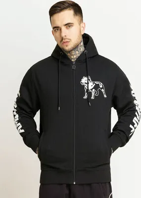 Obrázek produktu pro Dětská mikina na zip Amstaff Logo 2.0 Ziphoodie - schwarz/weiß - M